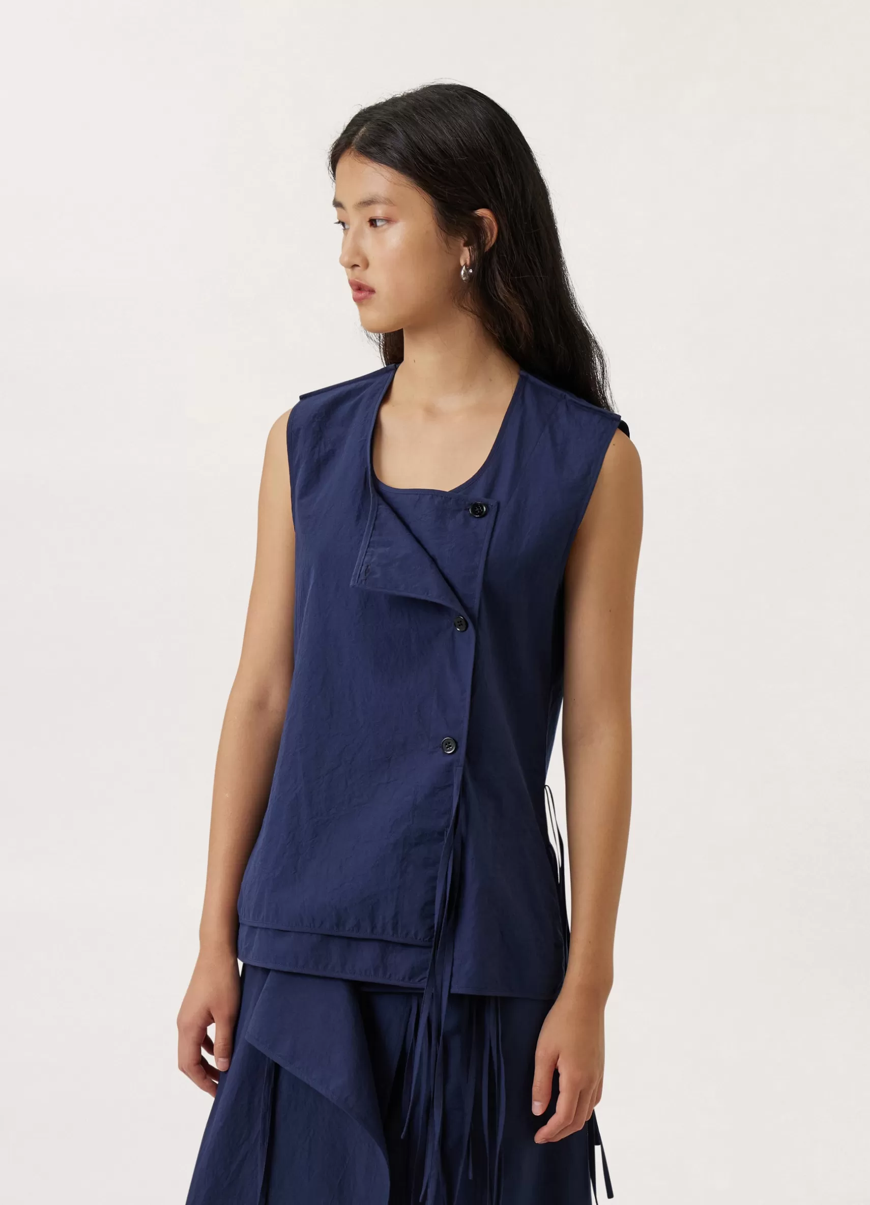 Asymmetric Layered Sleeveless Top<LEMAIRE Store