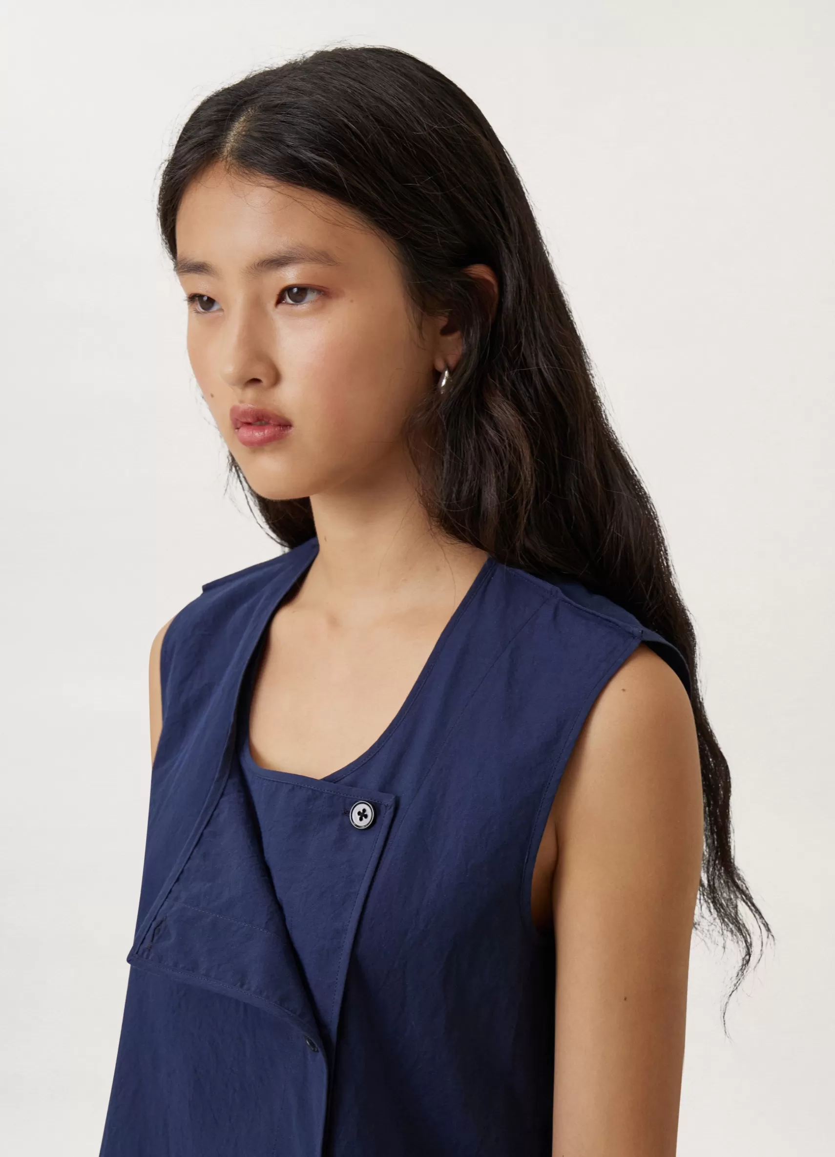 Asymmetric Layered Sleeveless Top<LEMAIRE Store