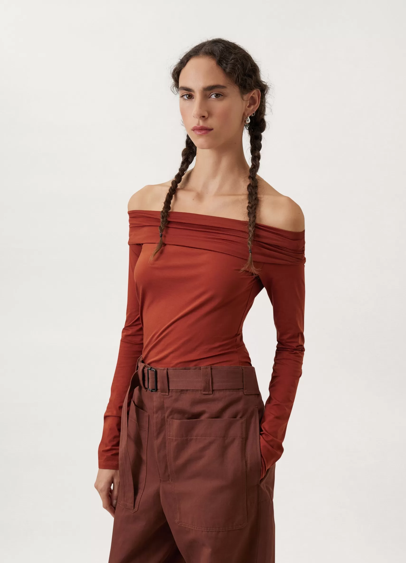 Bare Shoulder Second Skin Top<LEMAIRE Hot