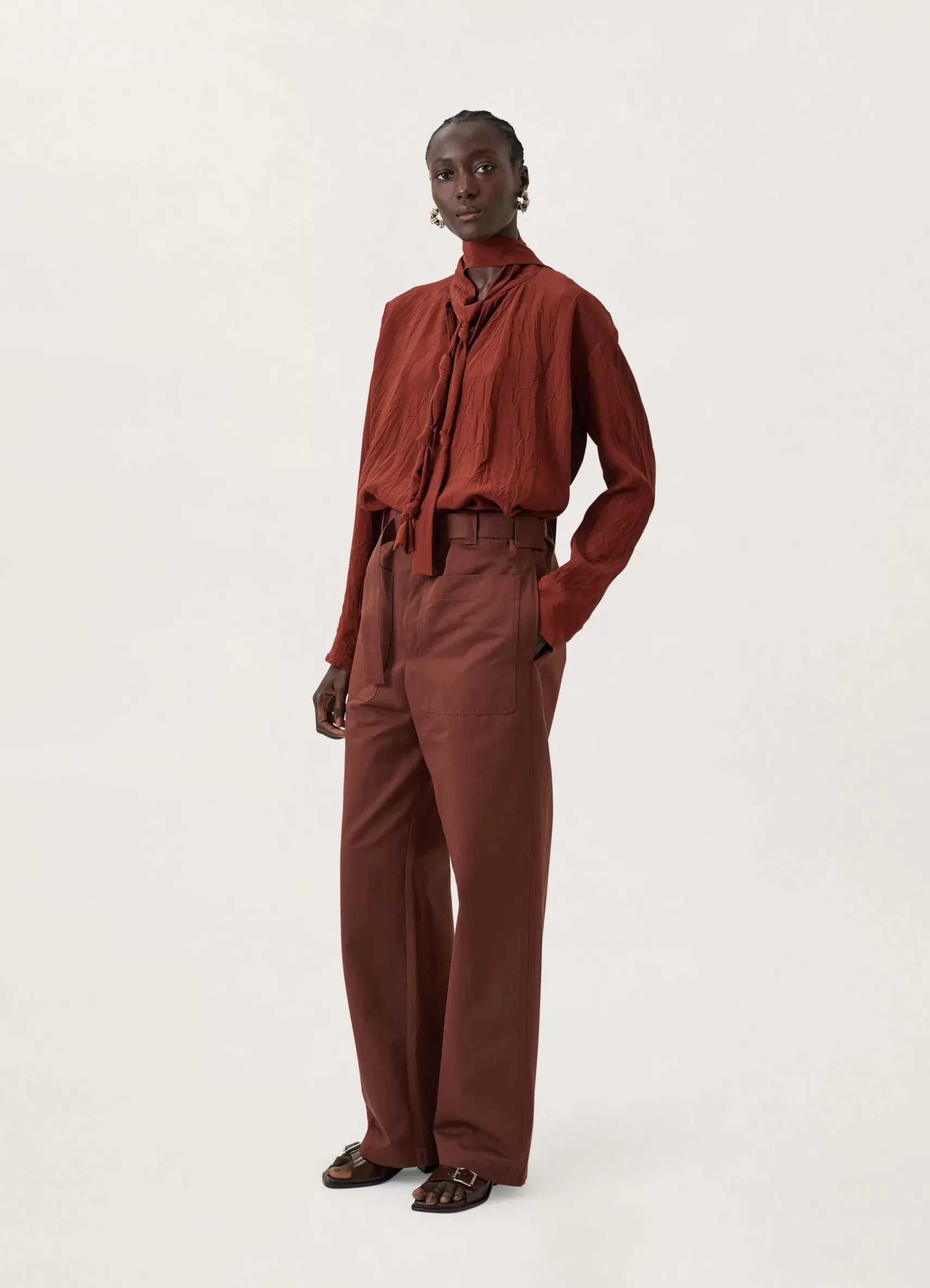 Belted Pocket Pants<LEMAIRE Discount