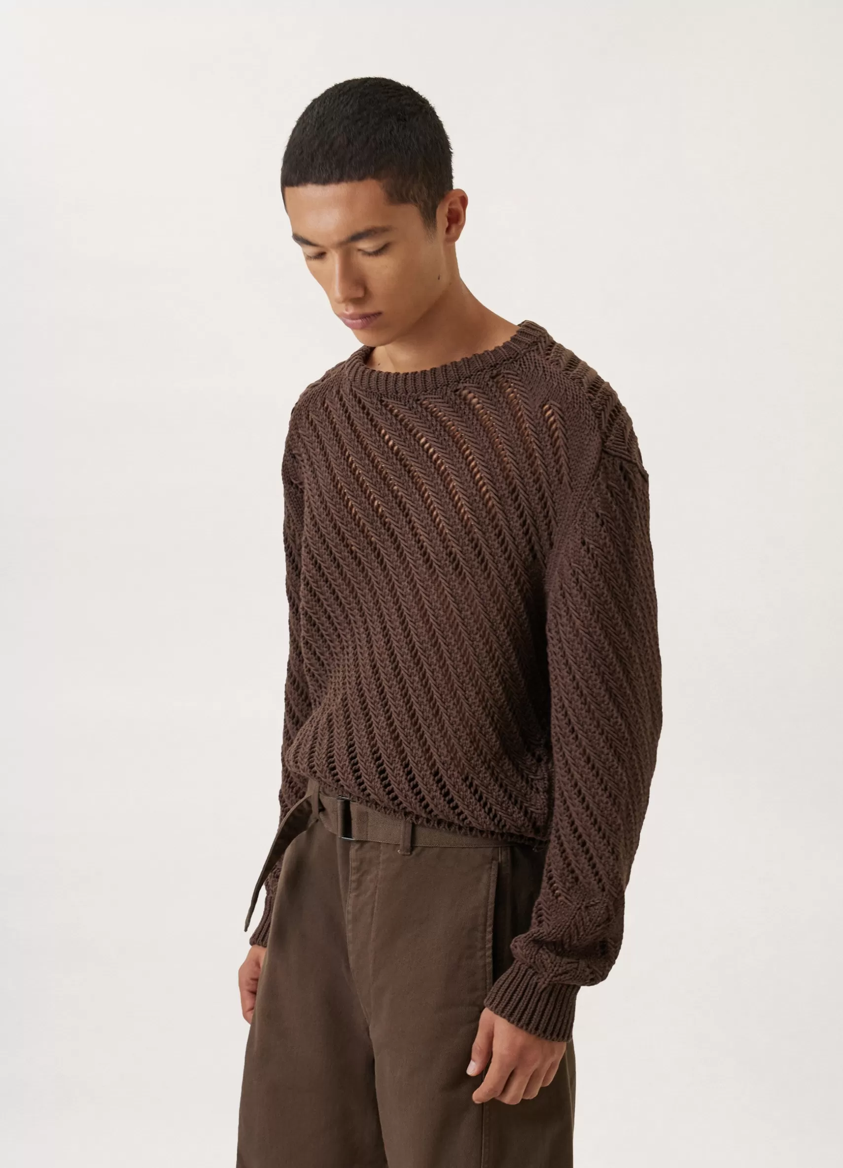 Diagonal Openwork Jumper<LEMAIRE Clearance
