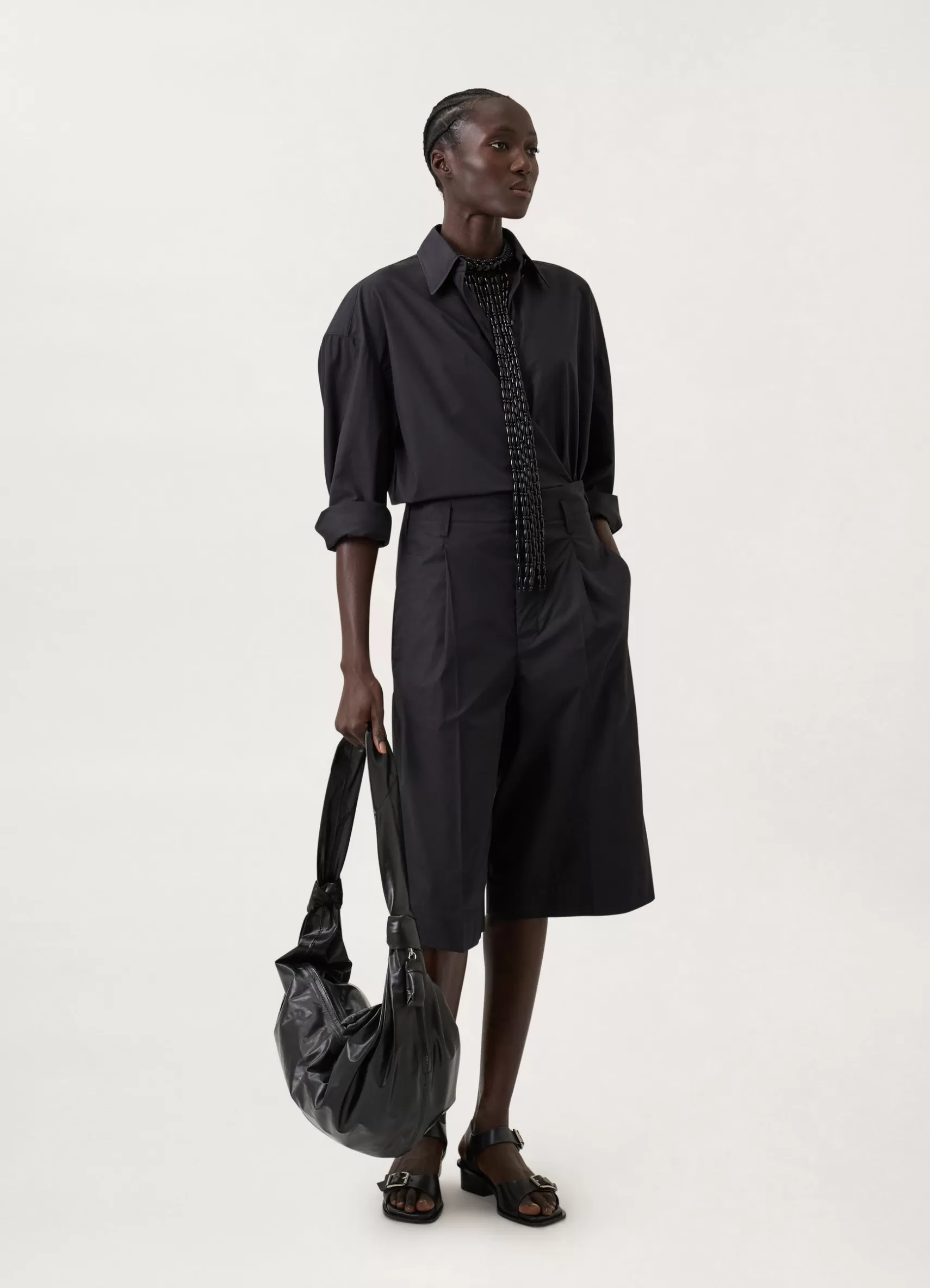 Large Pleated Shorts<LEMAIRE Shop