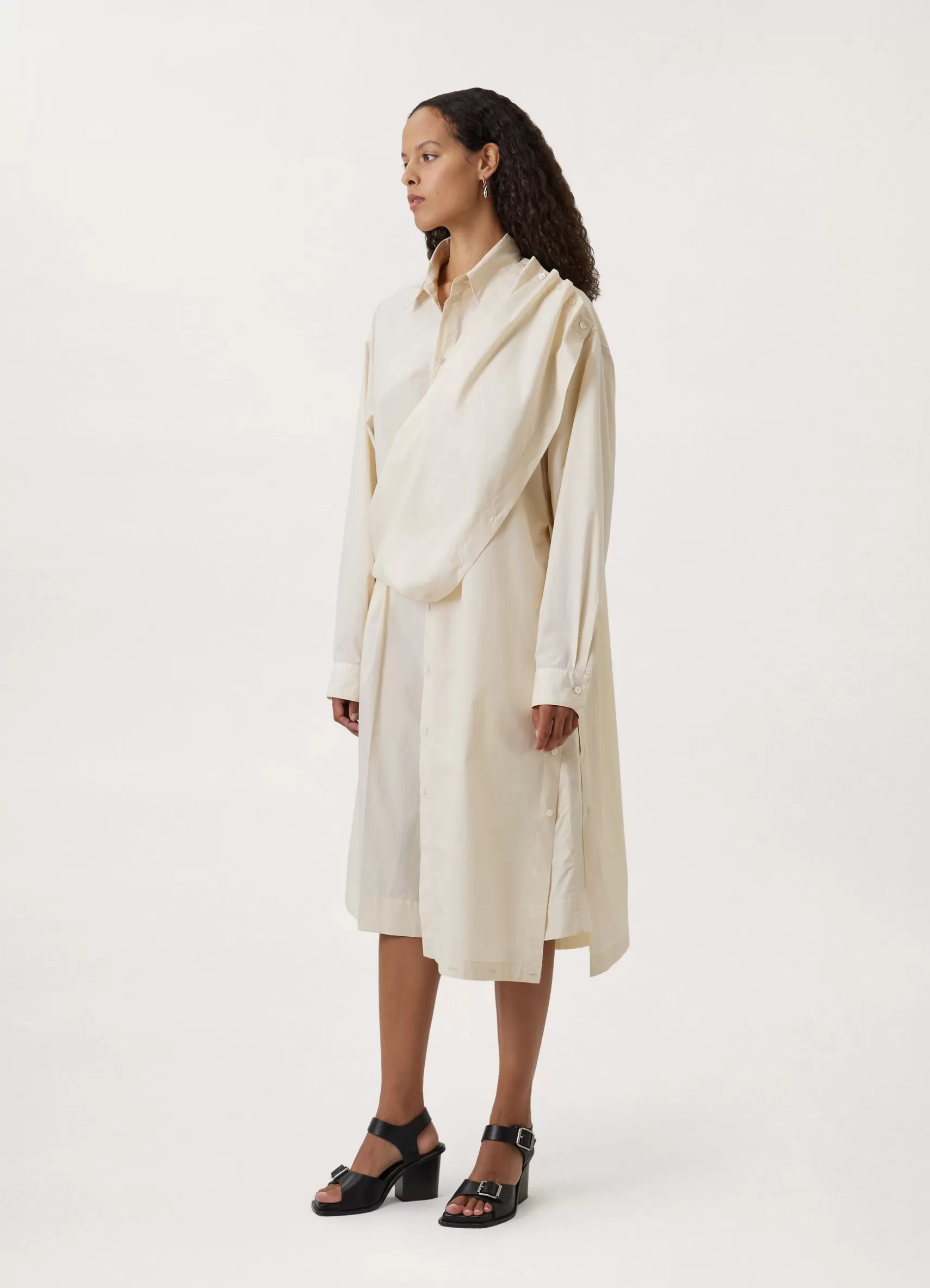 Playful Buttoned Shirt Dress<LEMAIRE Cheap