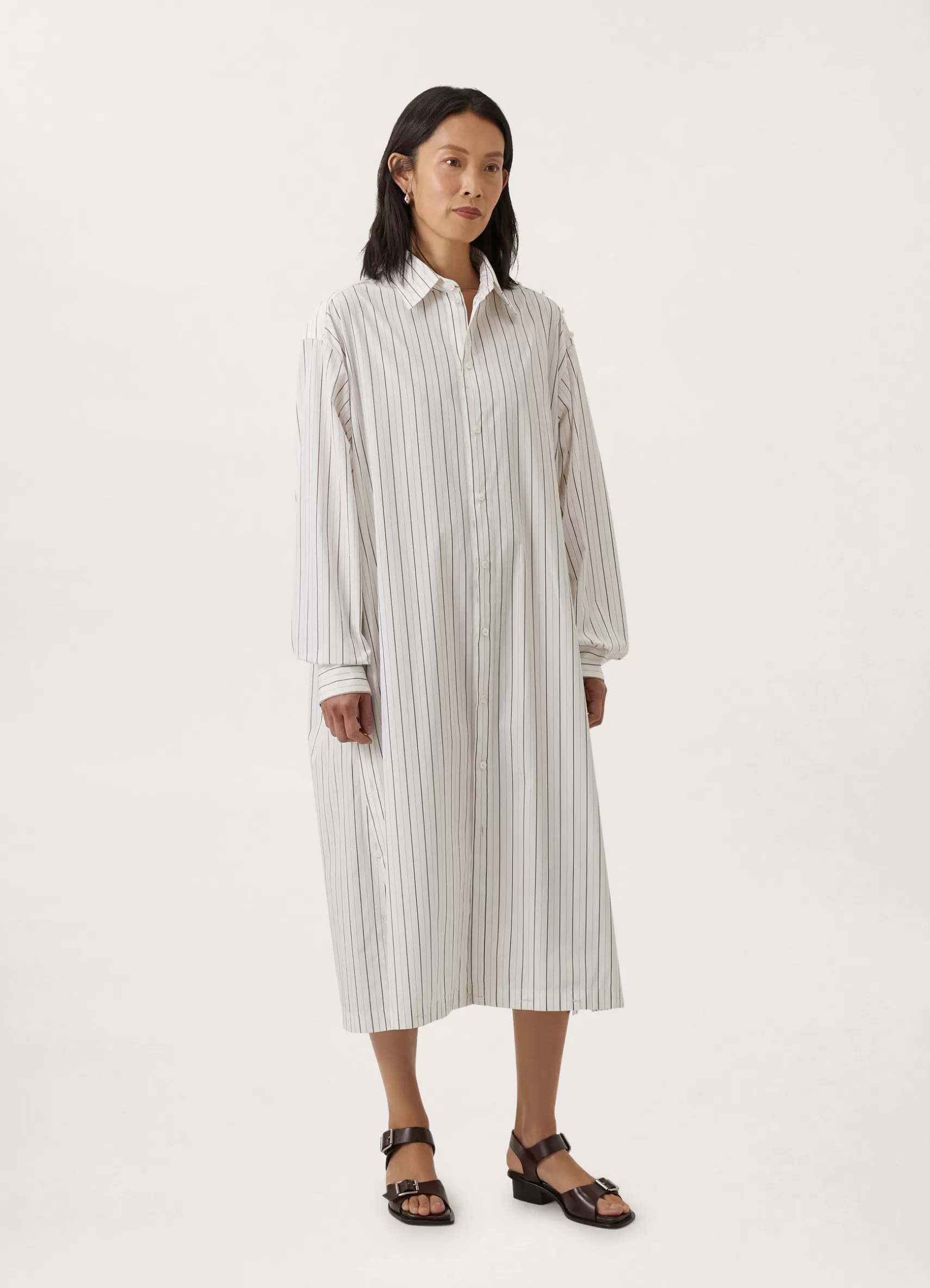 Playful Buttoned Shirt Dress<LEMAIRE Online