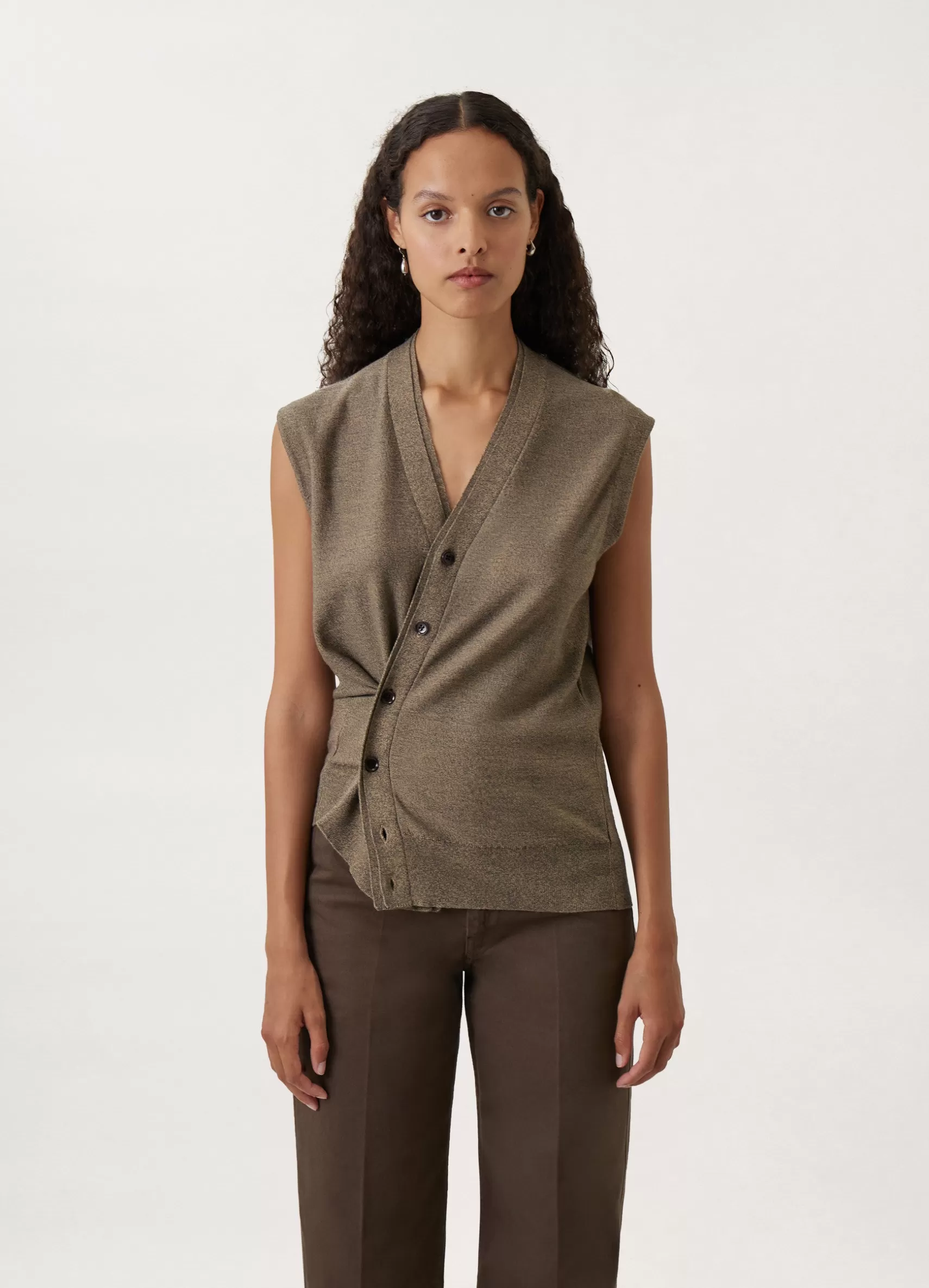 Sleeveless Twisted Cardigan<LEMAIRE Discount