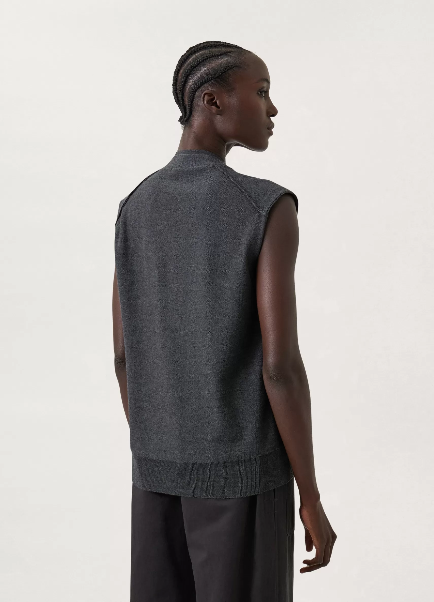 Sleeveless Twisted Cardigan<LEMAIRE Cheap