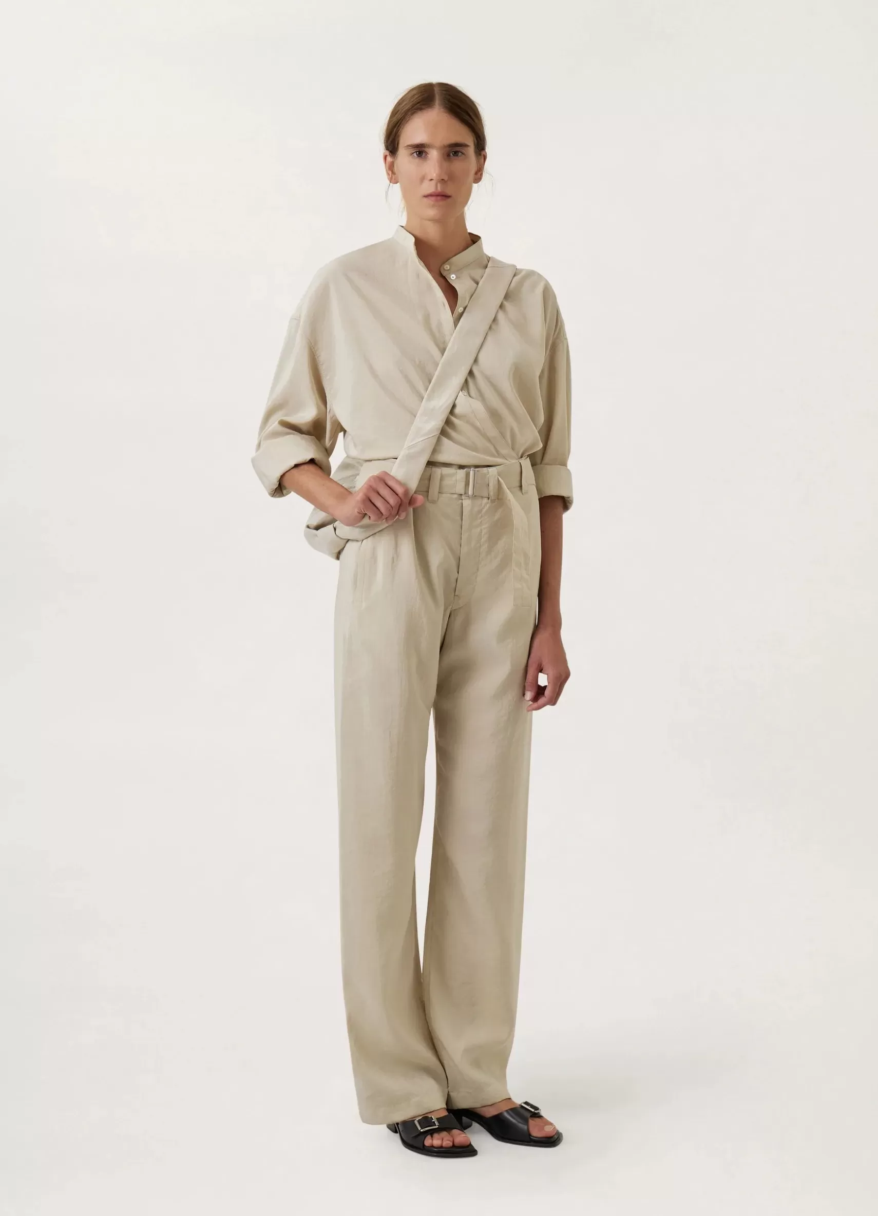Soft Belted Pants<LEMAIRE Fashion