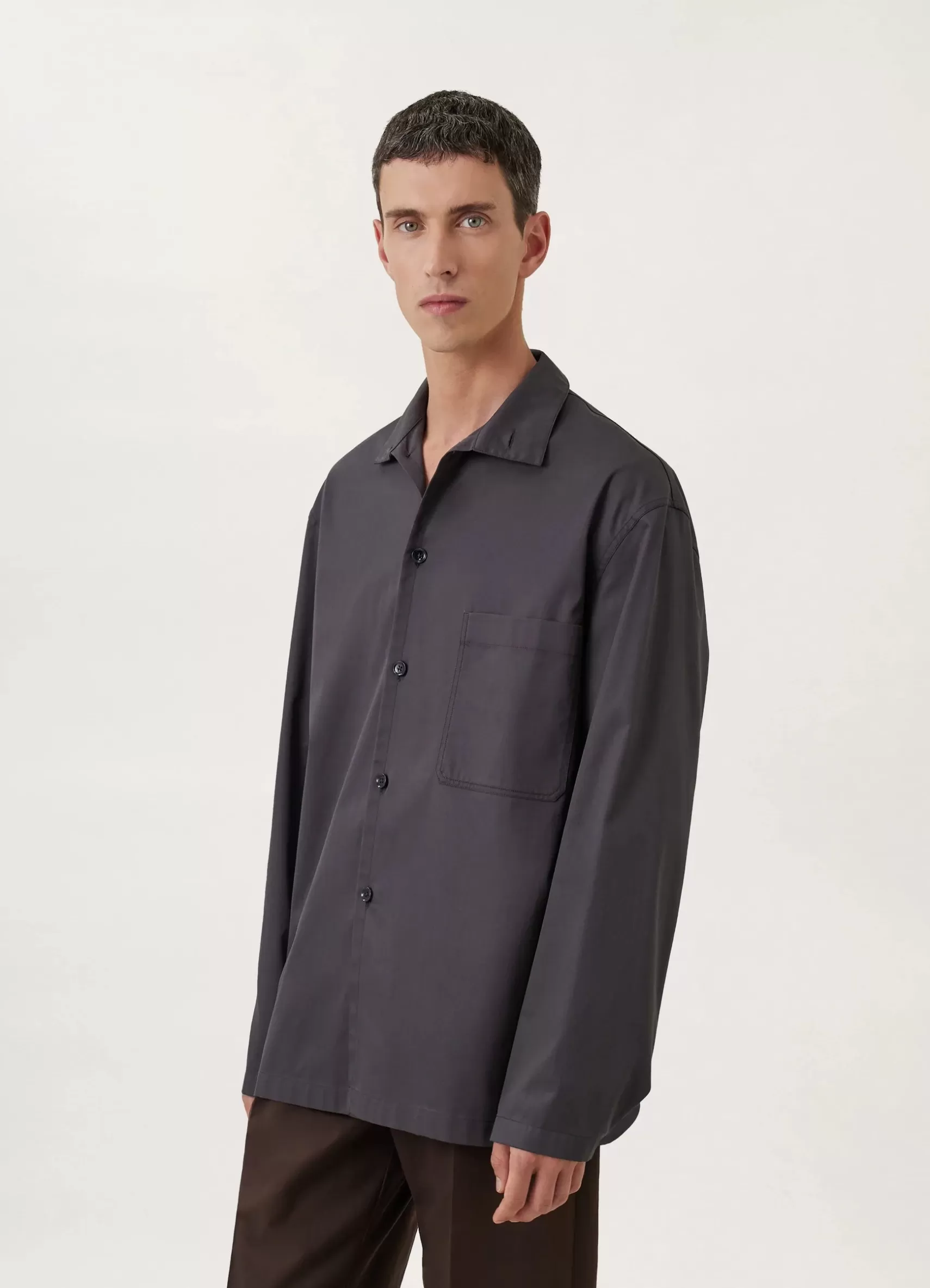 Stand Collar Shirt<LEMAIRE Outlet