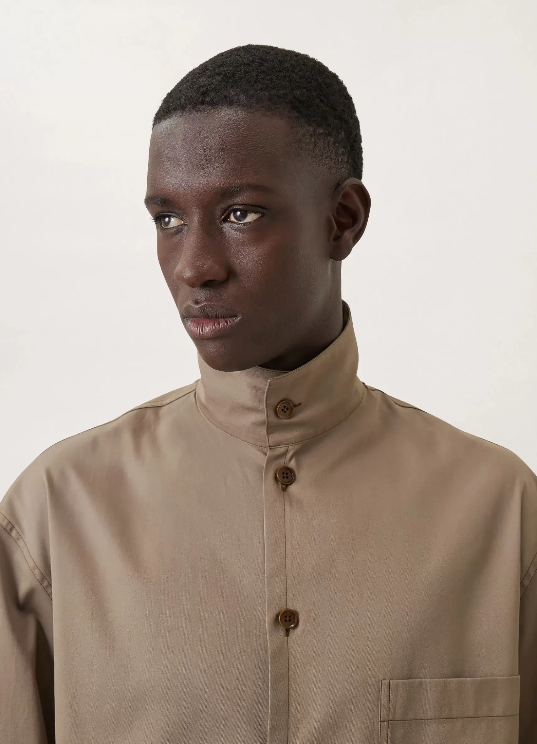 Stand Collar Shirt<LEMAIRE Discount